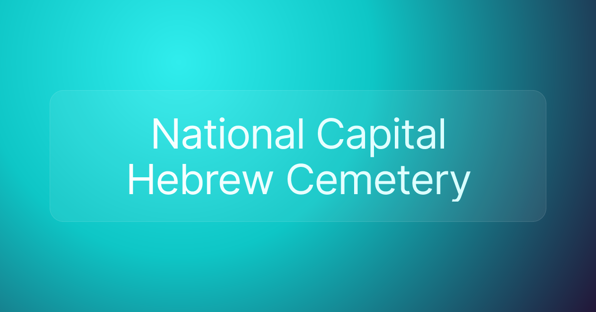 National Capital Hebrew Cemetery