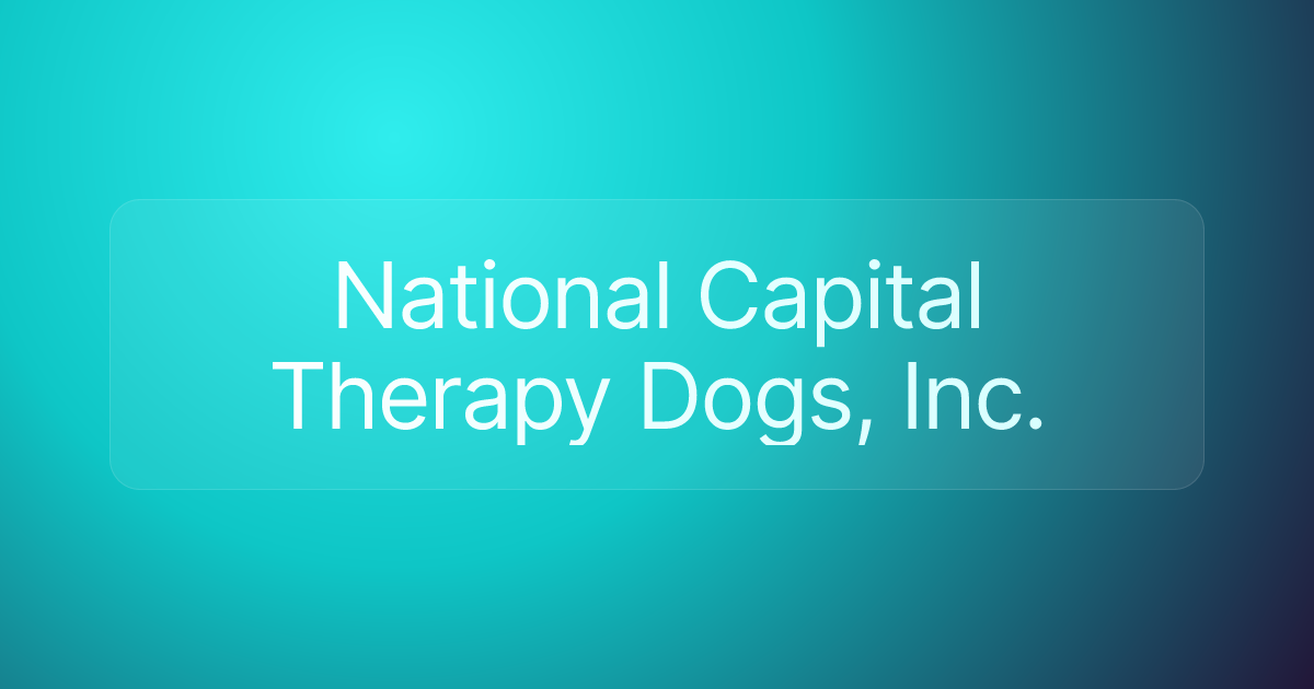 National Capital Therapy Dogs, Inc.
