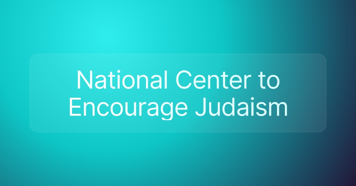 National Center to Encourage Judaism