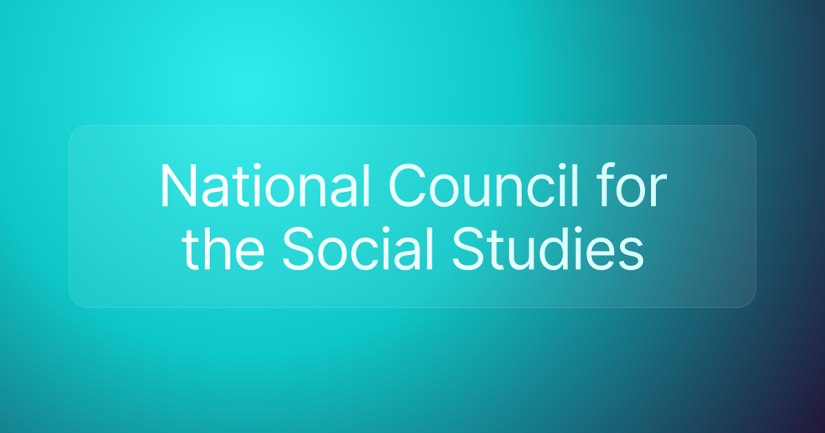 National Council for the Social Studies