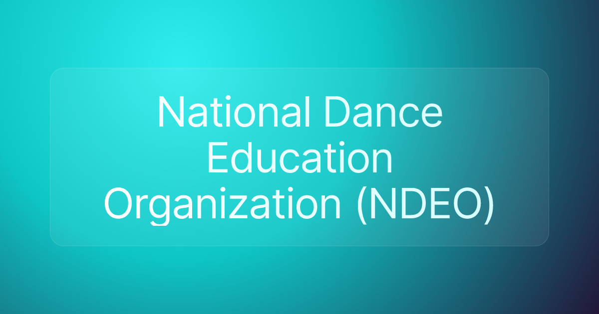 National Dance Education Organization (NDEO)