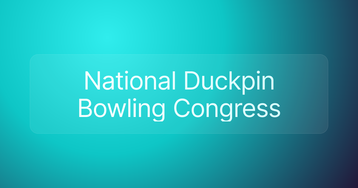National Duckpin Bowling Congress