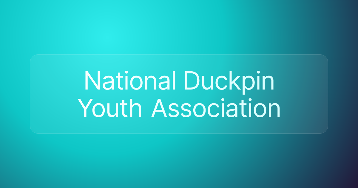 National Duckpin Youth Association