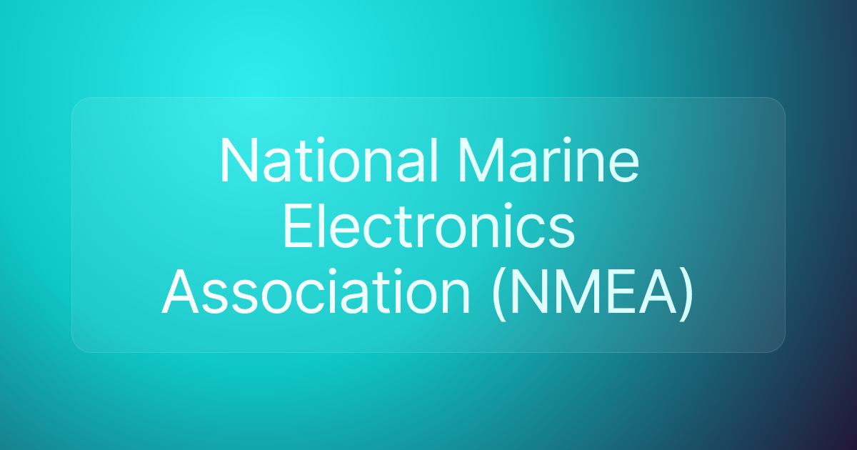 National Marine Electronics Association (NMEA)
