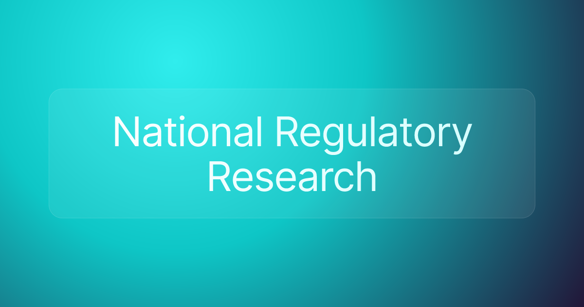 National Regulatory Research