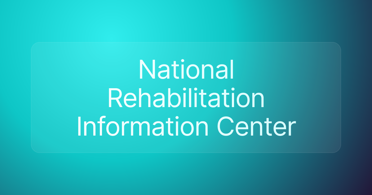 National Rehabilitation Information Center