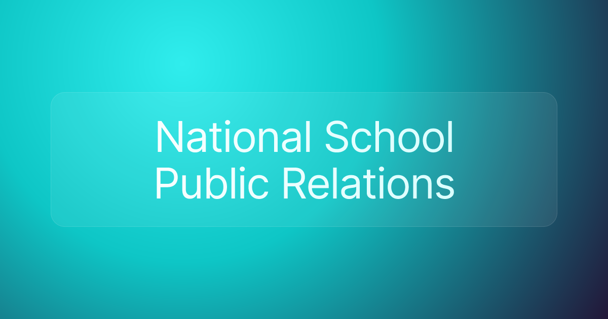 National School Public Relations