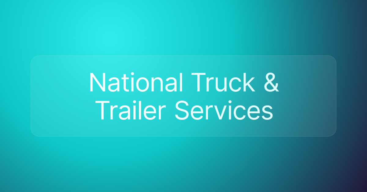 National Truck & Trailer Services