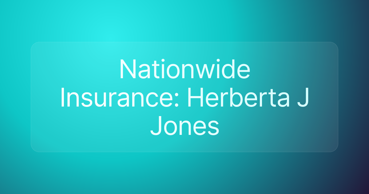Nationwide Insurance: Herberta J Jones
