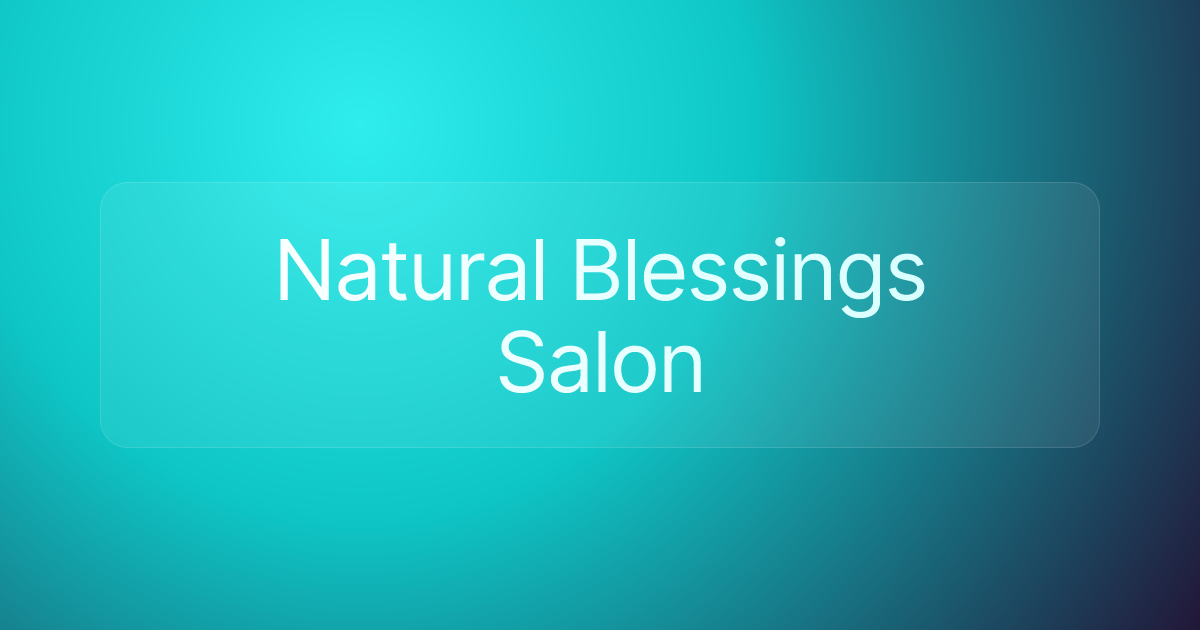 Natural Blessings Salon