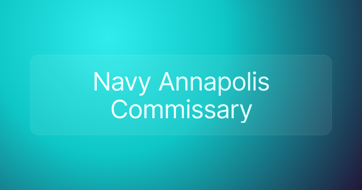 Navy Annapolis Commissary