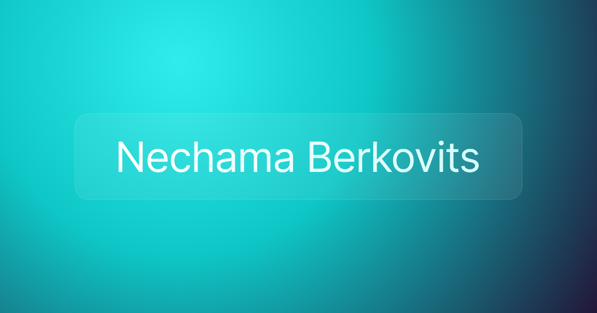 Nechama Berkovits