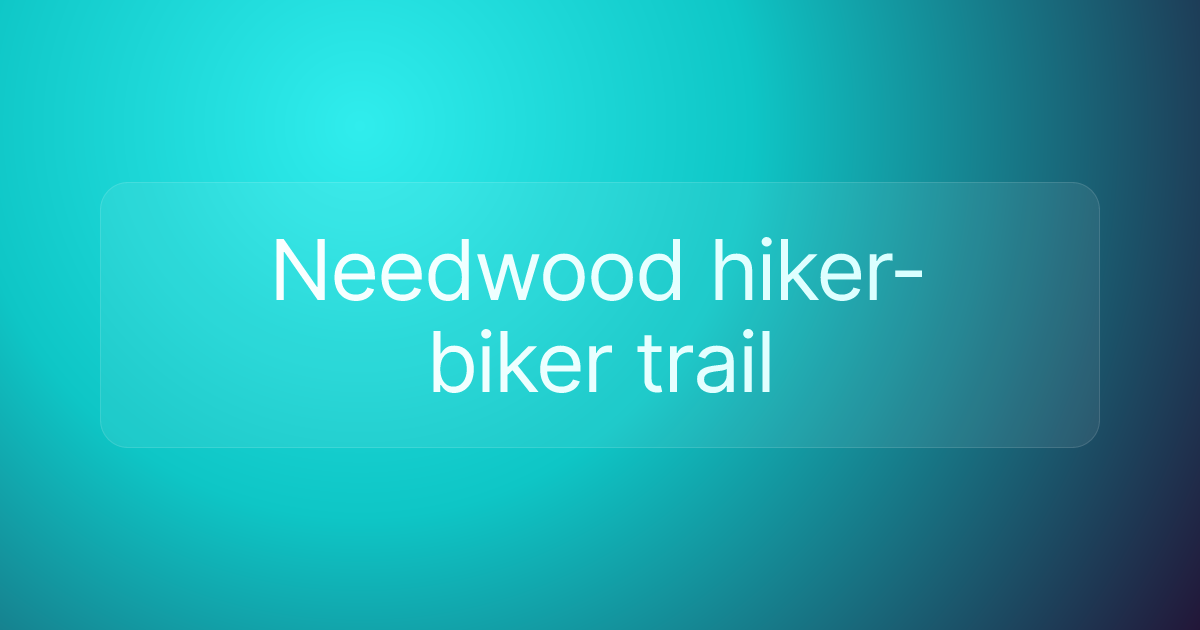 Needwood hiker-biker trail