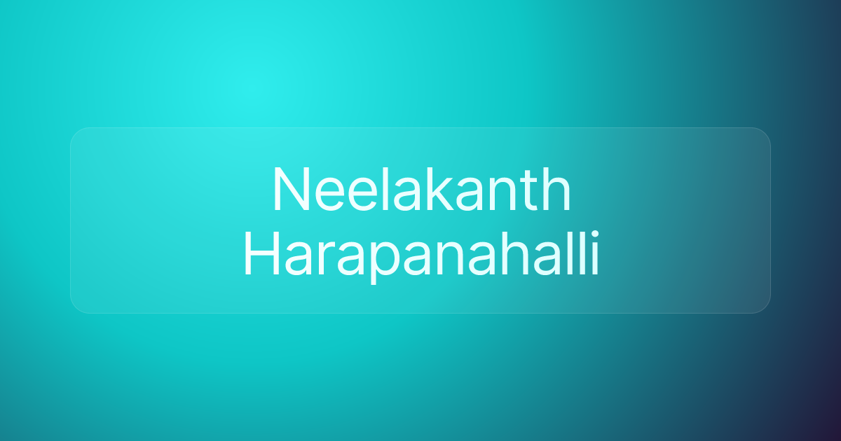 Neelakanth Harapanahalli