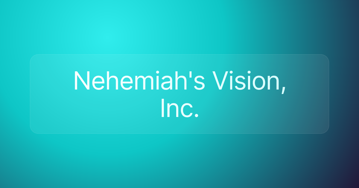 Nehemiah's Vision, Inc.