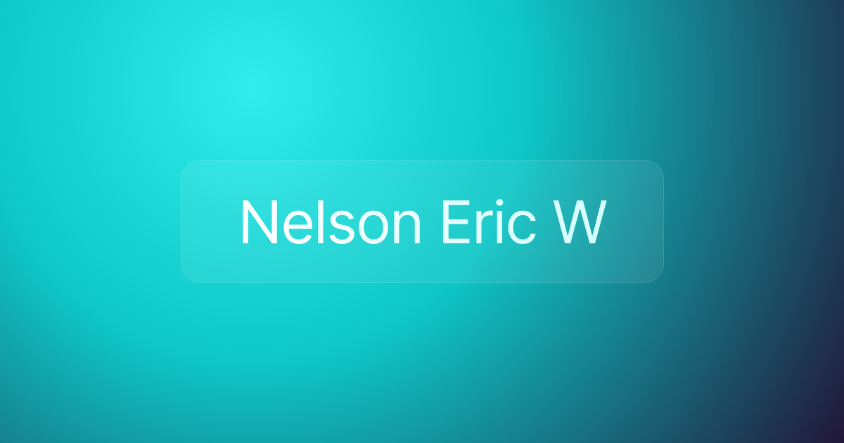 Nelson Eric W