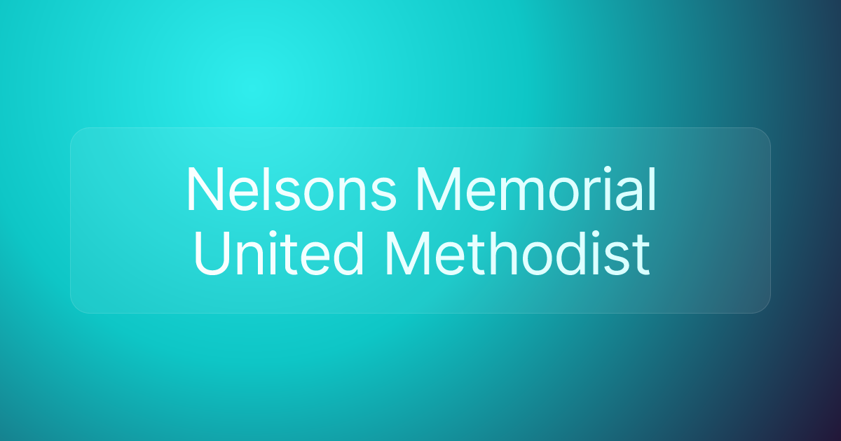 Nelsons Memorial United Methodist