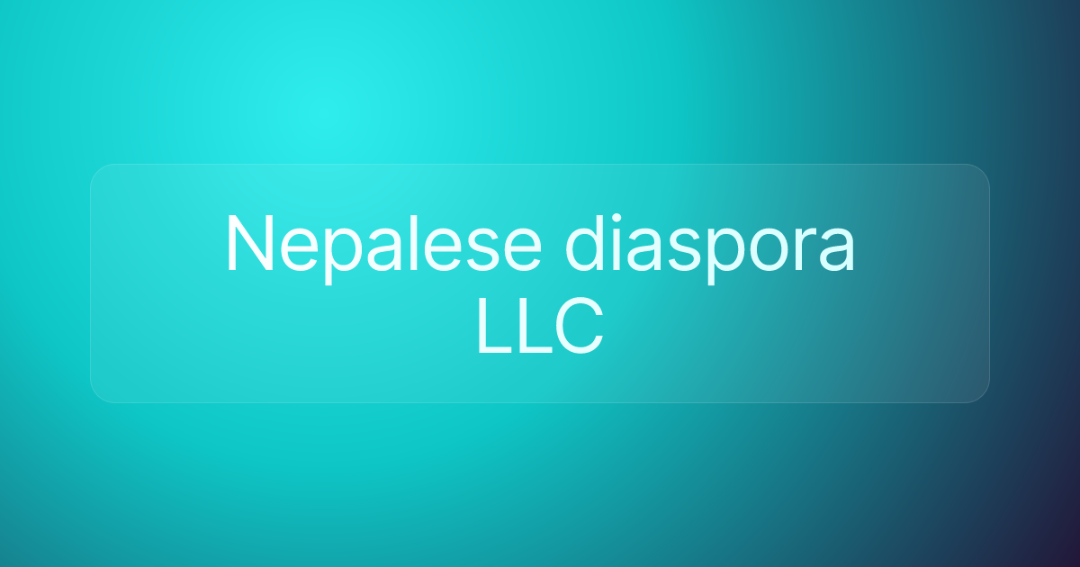 Nepalese diaspora LLC