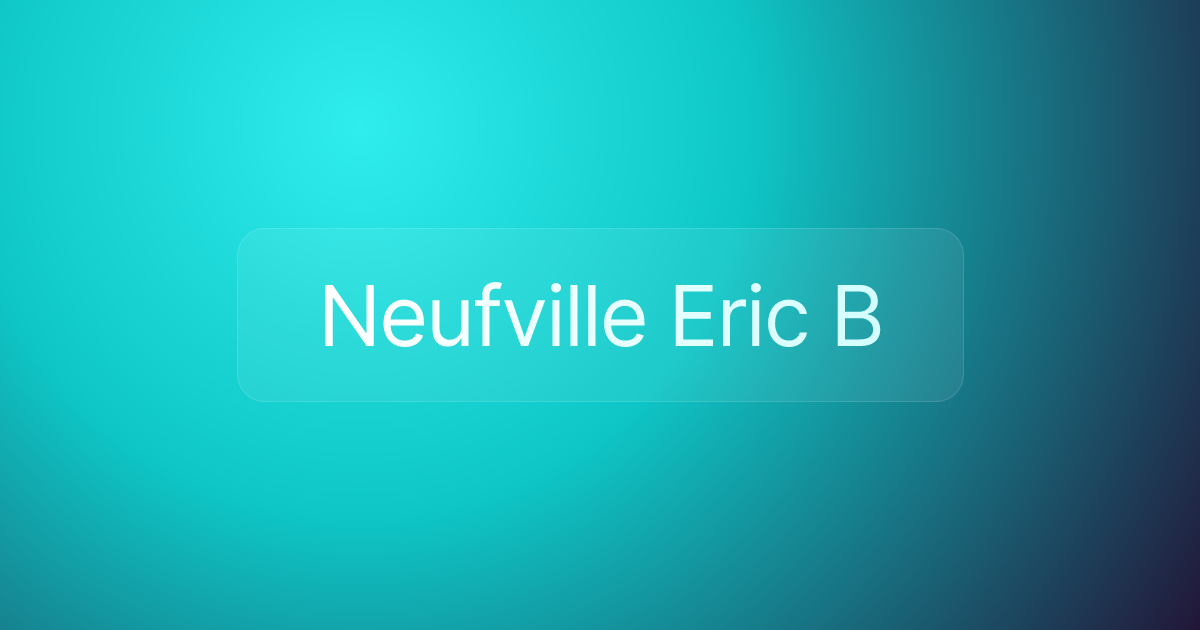 Neufville Eric B