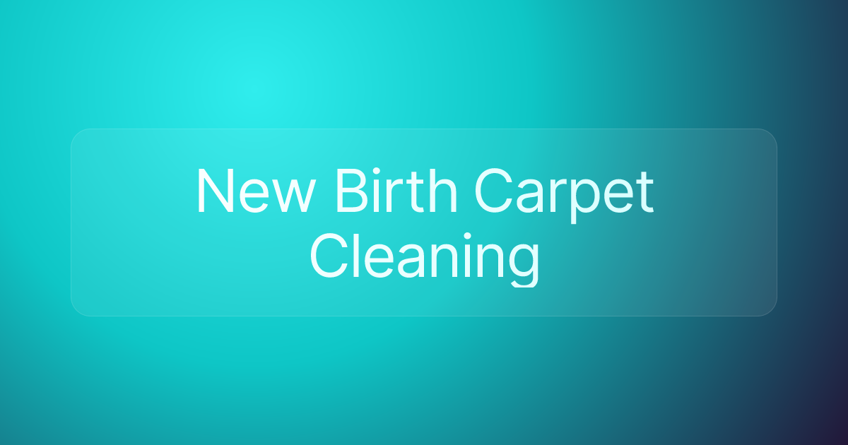 New Birth Carpet Cleaning