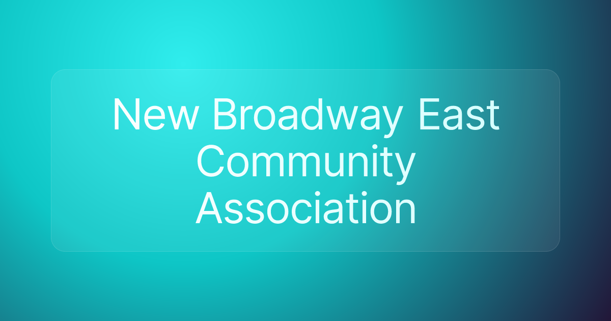 New Broadway East Community Association