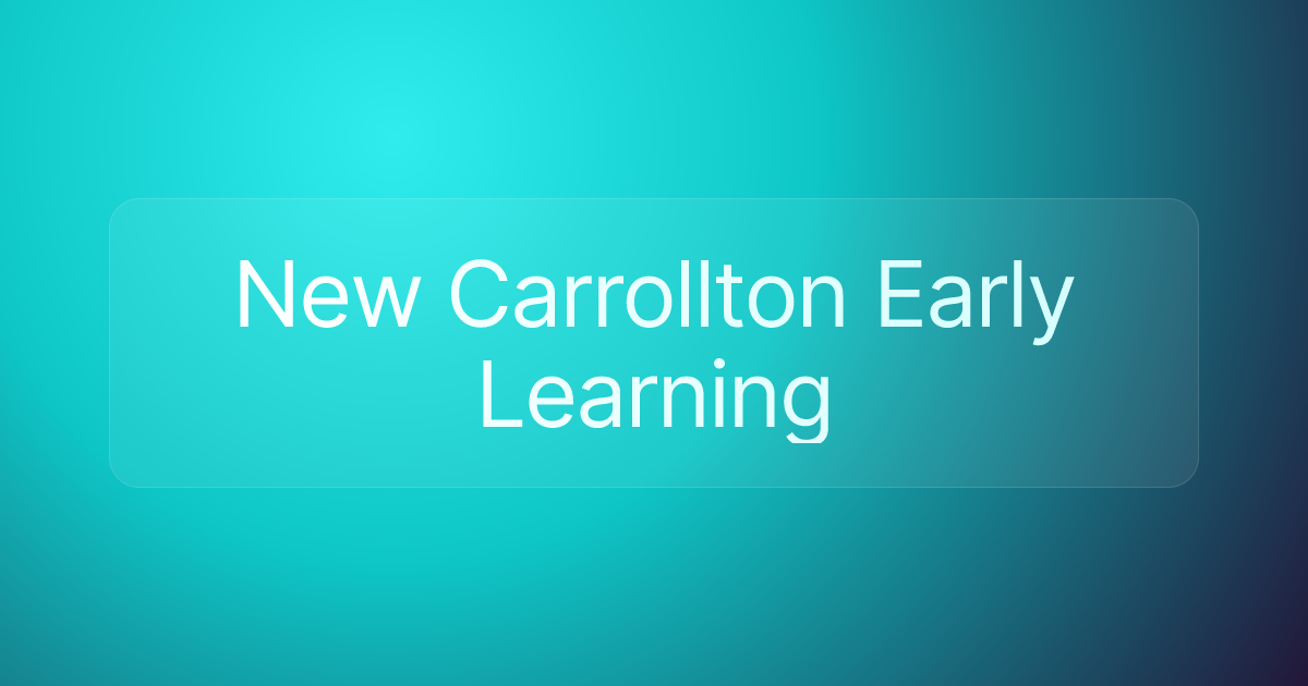 New Carrollton Early Learning
