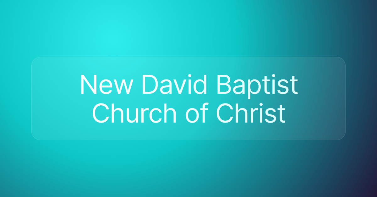 New David Baptist Church of Christ