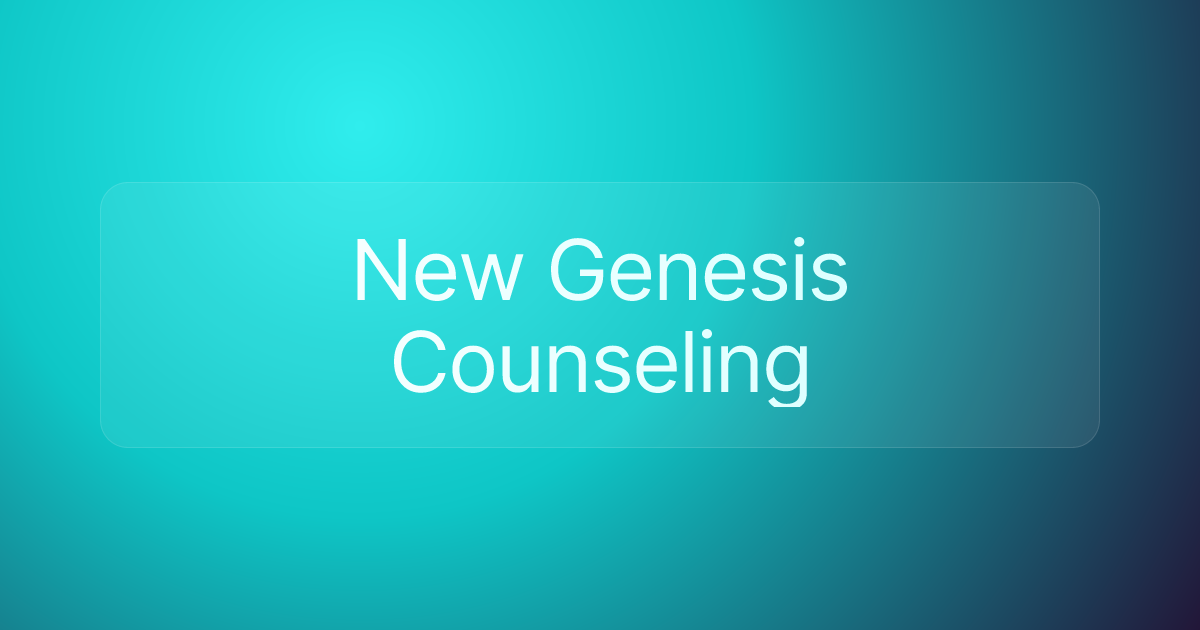 New Genesis Counseling