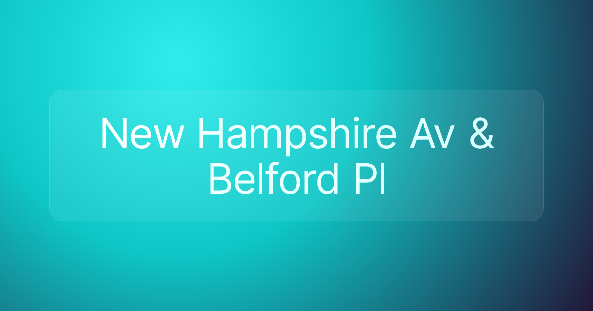 New Hampshire Av & Belford Pl