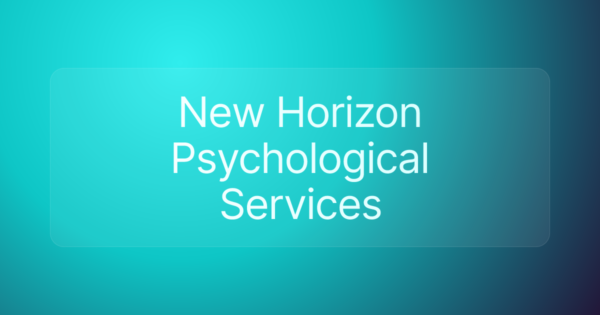 New Horizon Psychological Services
