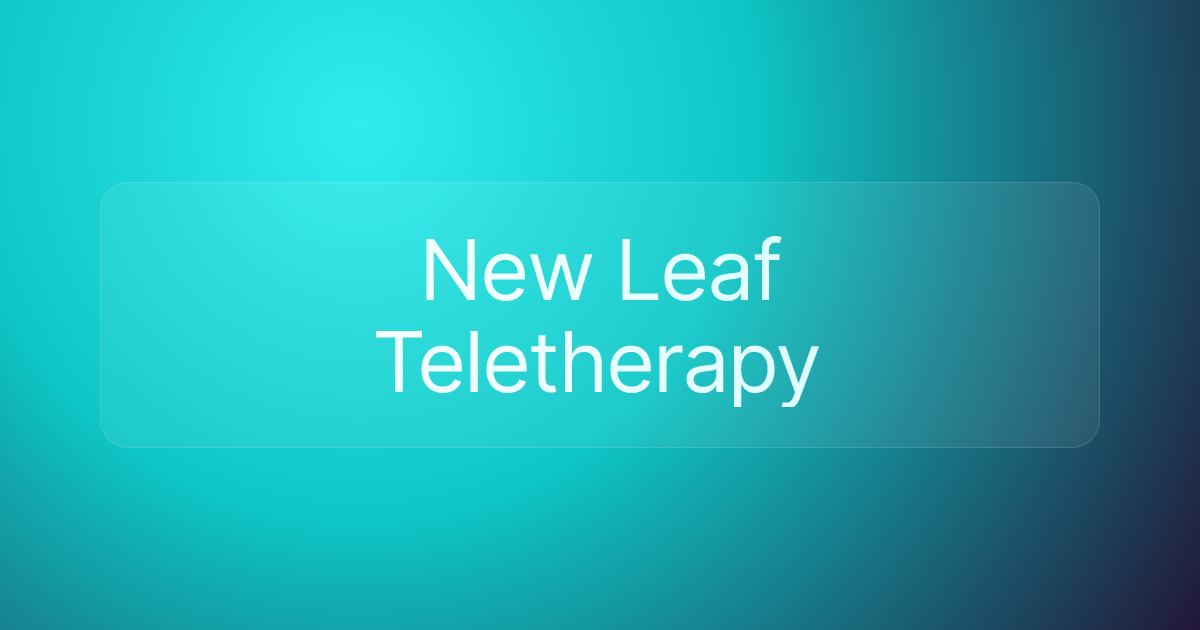 New Leaf Teletherapy
