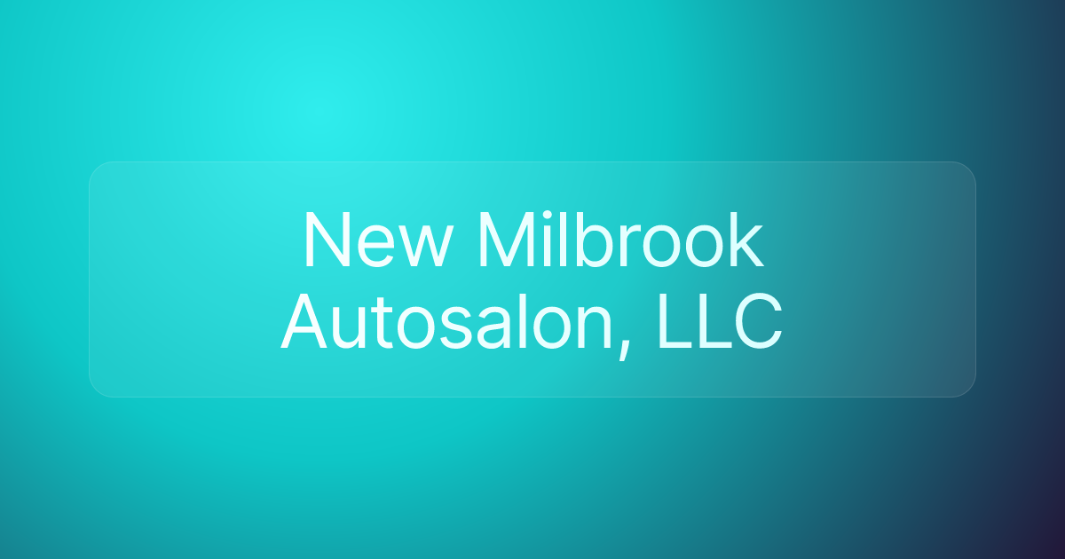 New Milbrook Autosalon, LLC