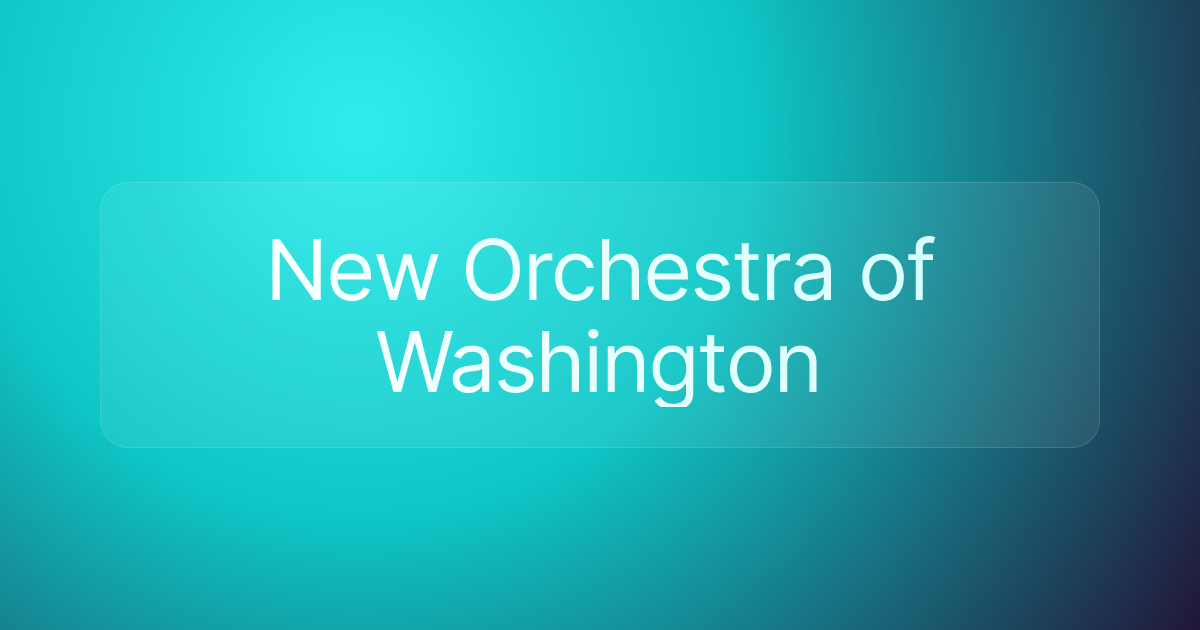 New Orchestra of Washington