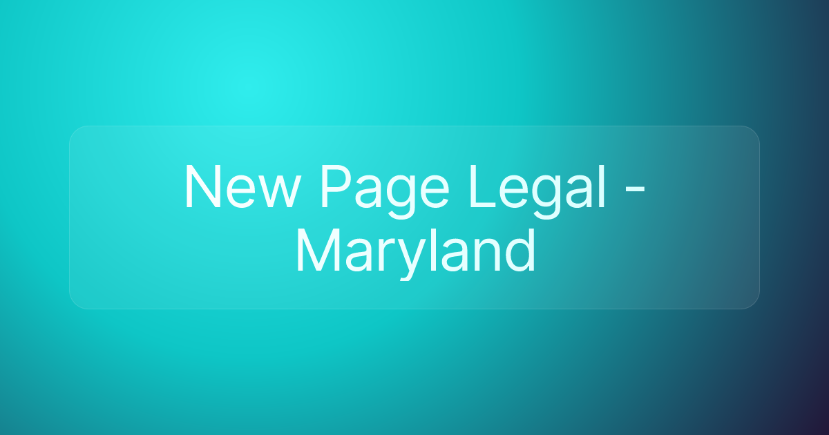 New Page Legal - Maryland