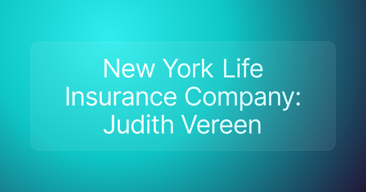 New York Life Insurance Company: Judith Vereen