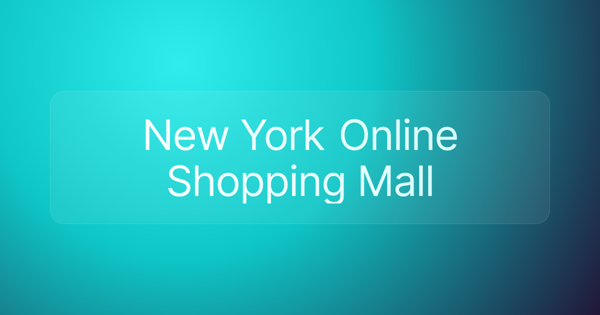 New York Online Shopping Mall