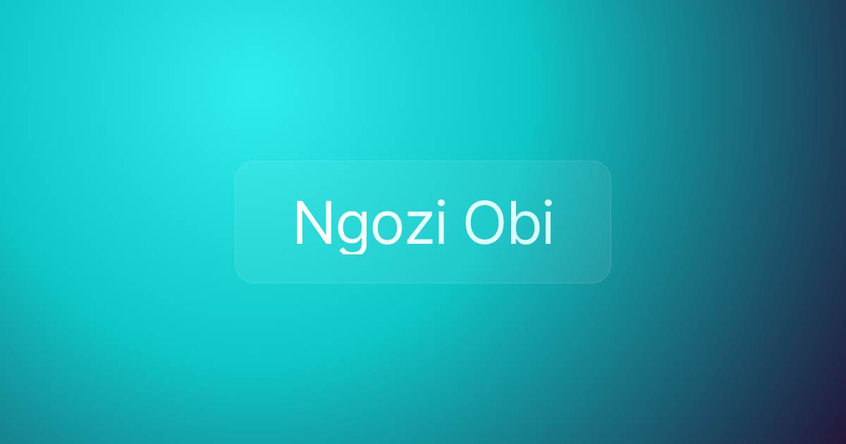 Ngozi Obi