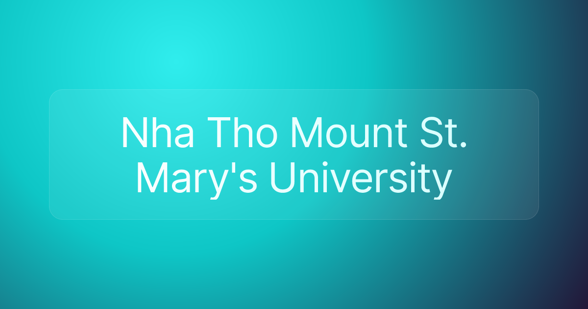 Nha Tho Mount St. Mary's University