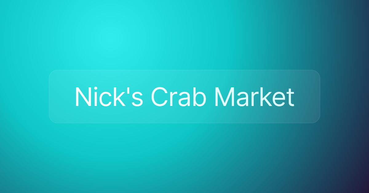 Nick's Crab Market