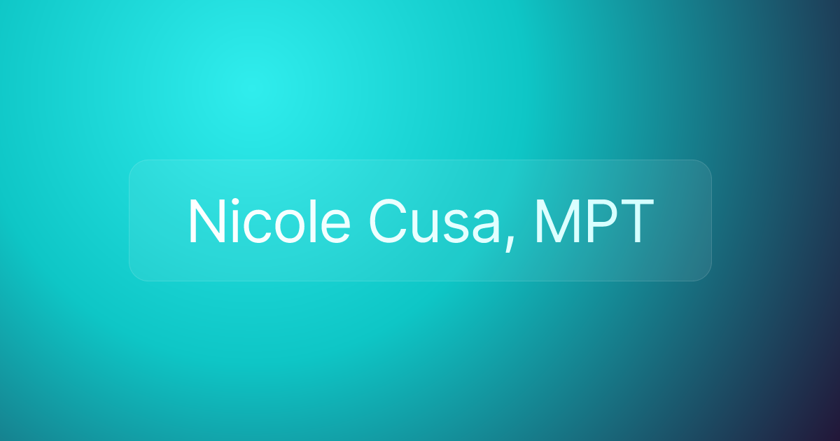 Nicole Cusa, MPT