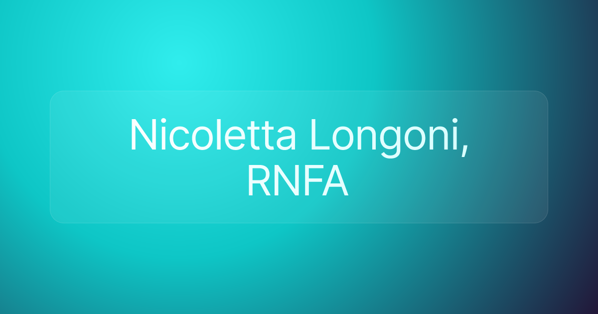 Nicoletta Longoni, RNFA