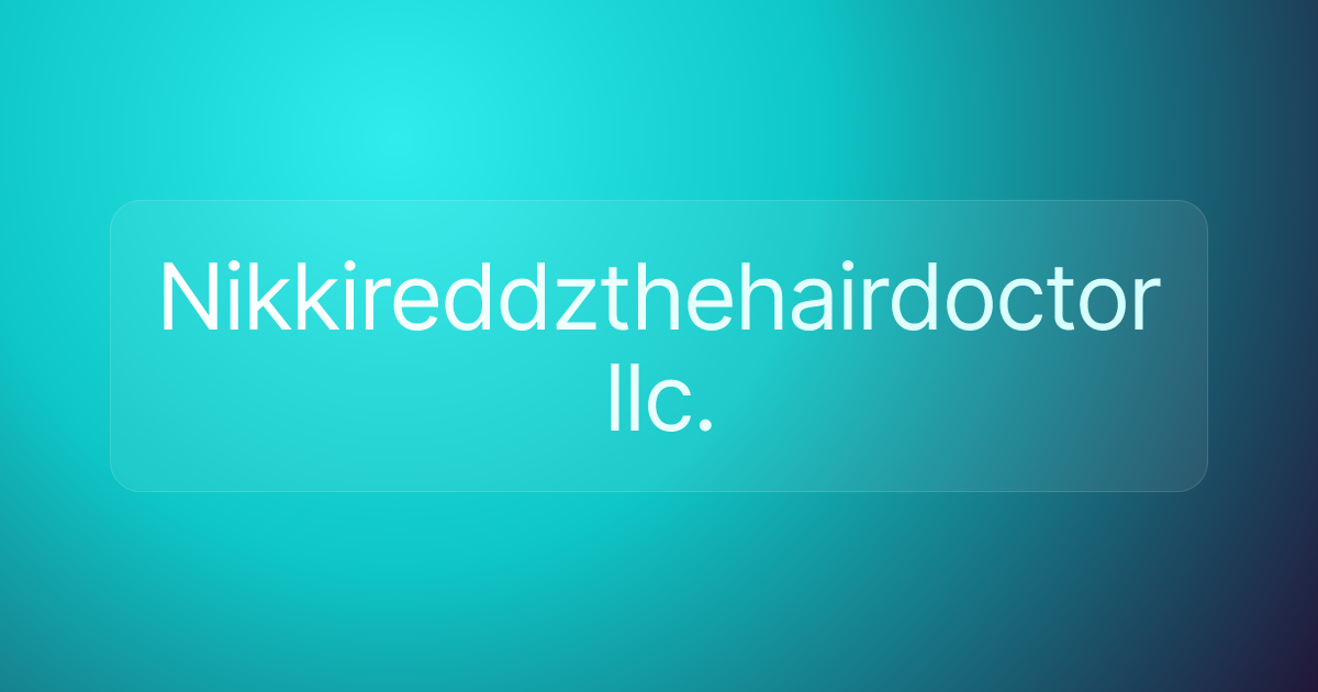 Nikkireddzthehairdoctor llc.