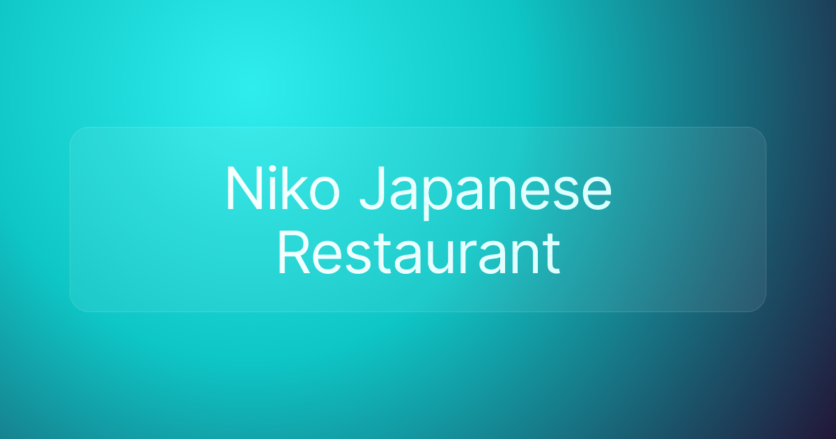 Niko Japanese Restaurant