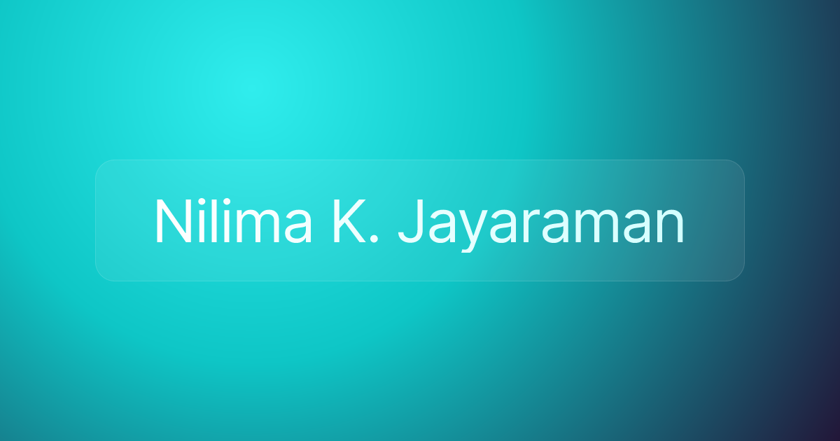 Nilima K. Jayaraman