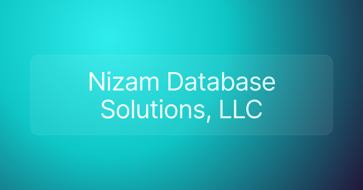 Nizam Database Solutions, LLC