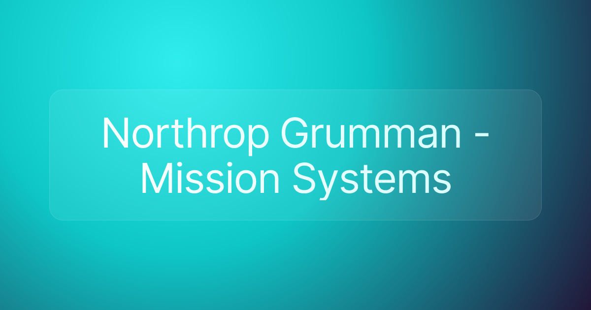 Northrop Grumman - Mission Systems