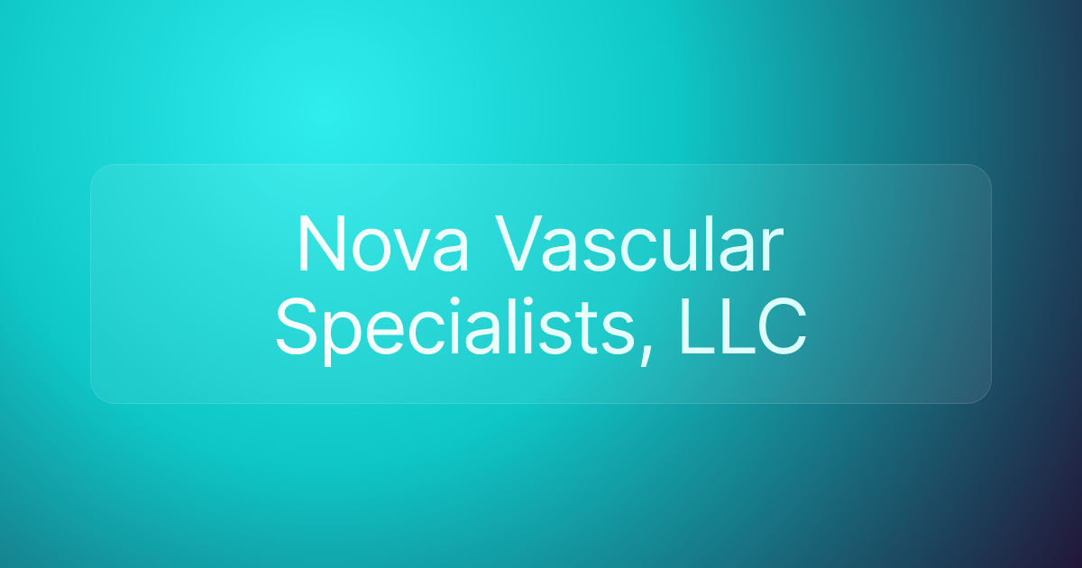 Nova Vascular Specialists, LLC