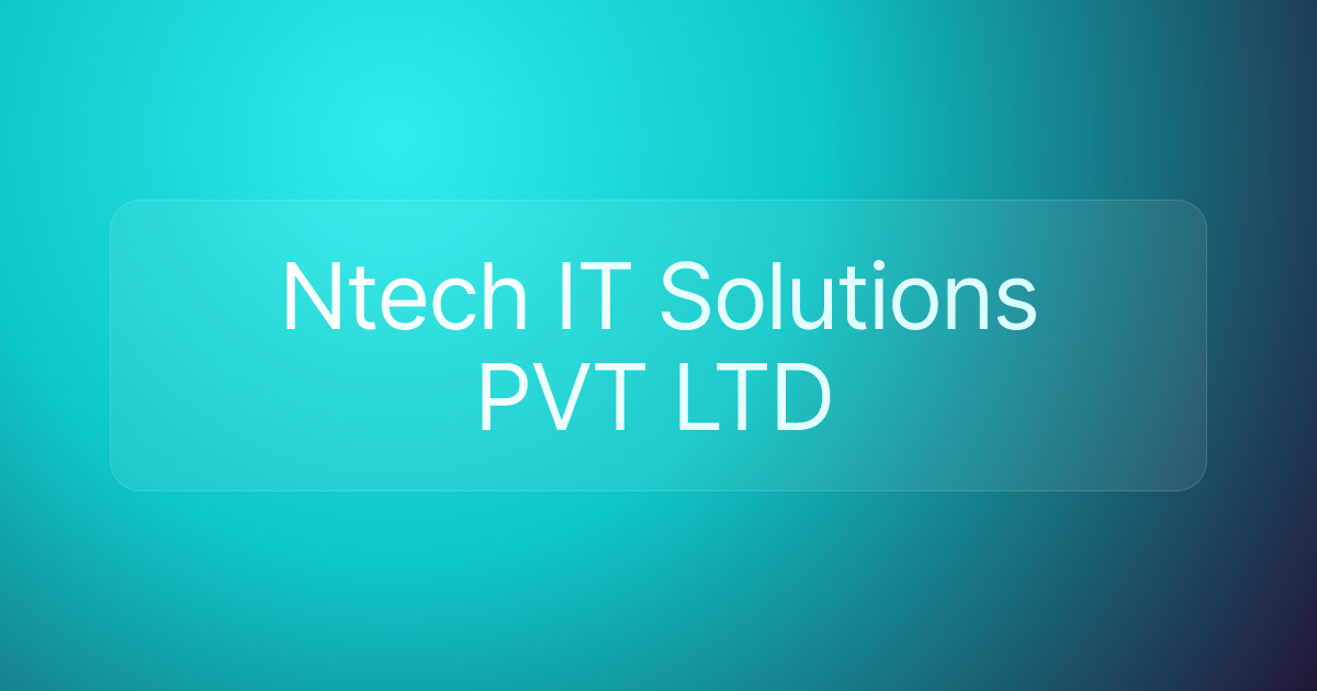 Ntech IT Solutions PVT LTD