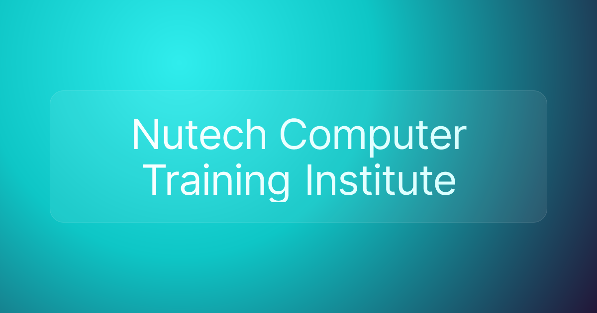 Nutech Computer Training Institute