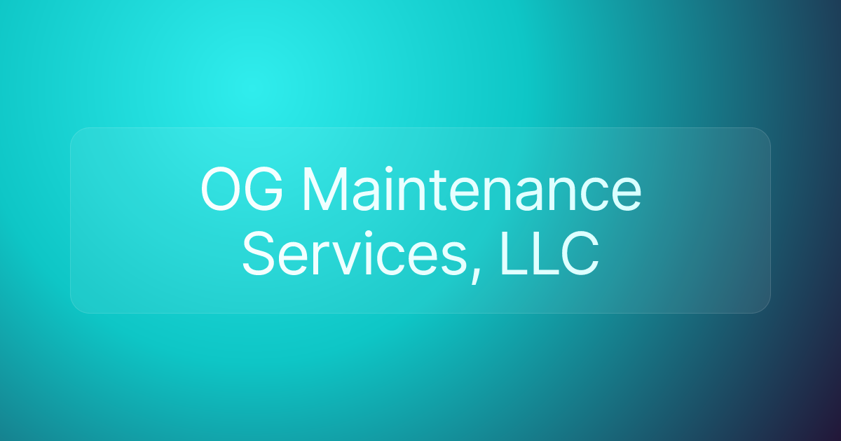 OG Maintenance Services, LLC